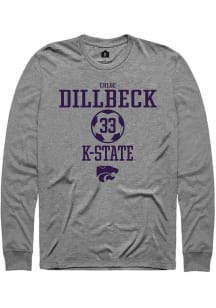 Chloe Dillbeck  K-State Wildcats Graphite Rally NIL Sport Icon Long Sleeve T Shirt