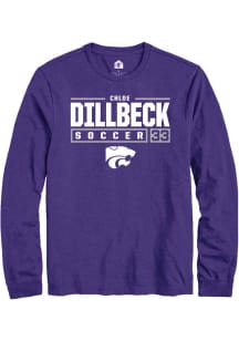 Chloe Dillbeck  K-State Wildcats Purple Rally NIL Stacked Box Long Sleeve T Shirt
