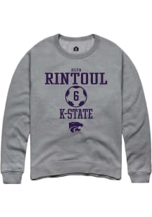 Rilyn Rintoul  Rally K-State Wildcats Mens Graphite NIL Sport Icon Long Sleeve Crew Sweatshirt