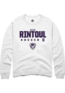 Rilyn Rintoul  Rally K-State Wildcats Mens White NIL Stacked Box Long Sleeve Crew Sweatshirt