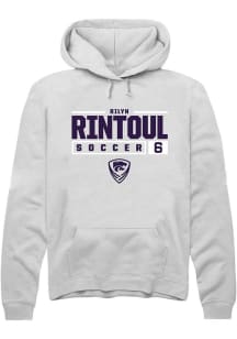 Rilyn Rintoul  Rally K-State Wildcats Mens White NIL Stacked Box Long Sleeve Hoodie