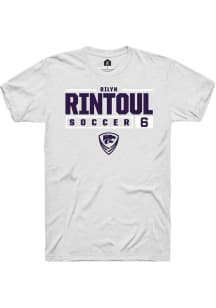 Rilyn Rintoul  K-State Wildcats White Rally NIL Stacked Box Short Sleeve T Shirt