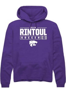 Rilyn Rintoul  Rally K-State Wildcats Mens Purple NIL Stacked Box Long Sleeve Hoodie