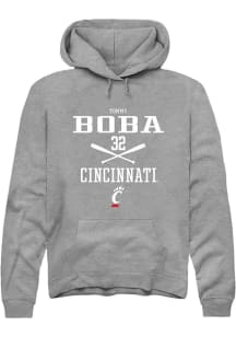 Tommy Boba  Rally Cincinnati Bearcats Mens White NIL Sport Icon Long Sleeve Crew Sweatshirt