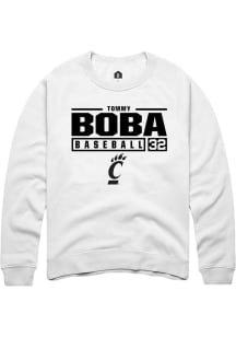 Tommy Boba  Rally Cincinnati Bearcats Mens Graphite NIL Stacked Box Long Sleeve Hoodie