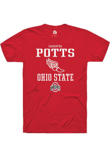 Samantha Potts  Ohio State Buckeyes Red Rally NIL Sport Icon Short Sleeve T Shirt