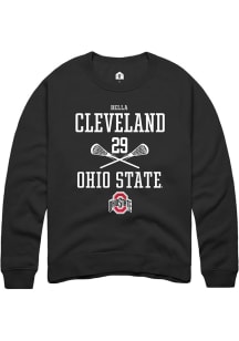 Bella Cleveland  Rally Ohio State Buckeyes Mens Black NIL Sport Icon Long Sleeve Crew Sweatshirt