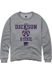 Paige Dickson  Rally K-State Wildcats Mens Graphite NIL Sport Icon Long Sleeve Crew Sweatshirt