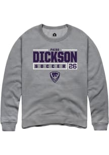 Paige Dickson  Rally K-State Wildcats Mens Graphite NIL Stacked Box Long Sleeve Crew Sweatshirt