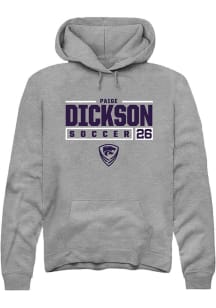 Paige Dickson  Rally K-State Wildcats Mens Graphite NIL Stacked Box Long Sleeve Hoodie
