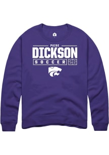 Paige Dickson  Rally K-State Wildcats Mens Purple NIL Stacked Box Long Sleeve Crew Sweatshirt