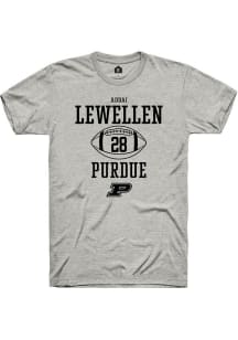 Addai Lewellen  Purdue Boilermakers Ash Rally NIL Sport Icon Short Sleeve T Shirt