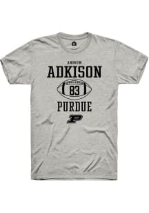 Andrew Adkison  Purdue Boilermakers Ash Rally NIL Sport Icon Short Sleeve T Shirt