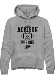 Andrew Adkison  Rally Purdue Boilermakers Mens Graphite NIL Sport Icon Long Sleeve Hoodie