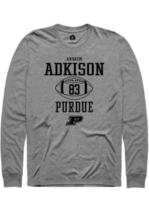 Andrew Adkison  Purdue Boilermakers Graphite Rally NIL Sport Icon Long Sleeve T Shirt