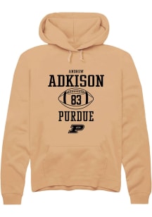 Andrew Adkison  Rally Purdue Boilermakers Mens Gold NIL Sport Icon Long Sleeve Hoodie