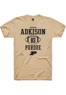 Andrew Adkison  Purdue Boilermakers Gold Rally NIL Sport Icon Short Sleeve T Shirt