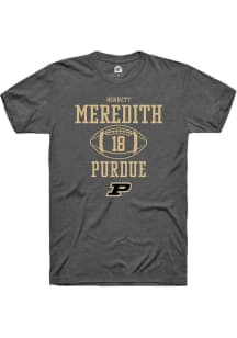 Bennett Meredith  Purdue Boilermakers Dark Grey Rally NIL Sport Icon Short Sleeve T Shirt