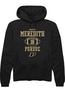 Bennett Meredith  Rally Purdue Boilermakers Mens Black NIL Sport Icon Long Sleeve Hoodie
