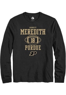 Bennett Meredith  Purdue Boilermakers Black Rally NIL Sport Icon Long Sleeve T Shirt