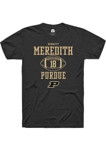 Bennett Meredith  Purdue Boilermakers Black Rally NIL Sport Icon Short Sleeve T Shirt