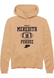 Bennett Meredith  Rally Purdue Boilermakers Mens Gold NIL Sport Icon Long Sleeve Hoodie