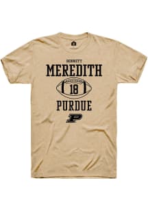 Bennett Meredith  Purdue Boilermakers Gold Rally NIL Sport Icon Short Sleeve T Shirt