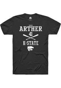 Adam Arther  K-State Wildcats Black Rally NIL Sport Icon Short Sleeve T Shirt