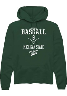 Matthew Basgall  Rally Michigan State Spartans Mens Green NIL Sport Icon Long Sleeve Hoodie