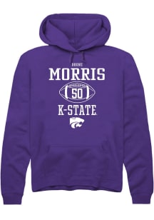 Boone Morris  Rally K-State Wildcats Mens Purple NIL Sport Icon Long Sleeve Hoodie