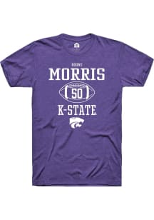 Boone Morris  K-State Wildcats Purple Rally NIL Sport Icon Short Sleeve T Shirt