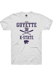 James Guyette  K-State Wildcats White Rally NIL Sport Icon Short Sleeve T Shirt