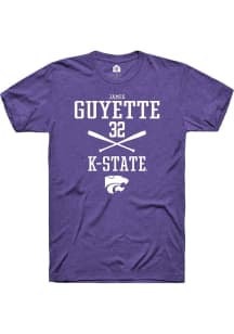 James Guyette  K-State Wildcats Purple Rally NIL Sport Icon Short Sleeve T Shirt