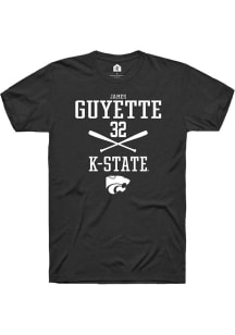James Guyette  K-State Wildcats Black Rally NIL Sport Icon Short Sleeve T Shirt