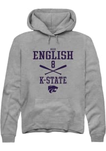 Nick English  Rally K-State Wildcats Mens Graphite NIL Sport Icon Long Sleeve Hoodie