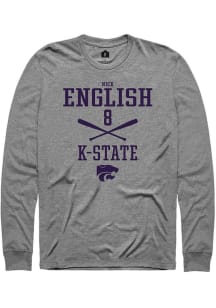 Nick English  K-State Wildcats Graphite Rally NIL Sport Icon Long Sleeve T Shirt