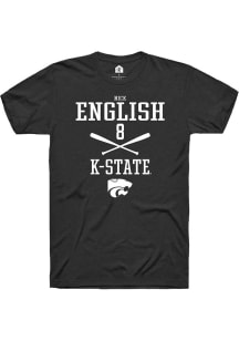 Nick English  K-State Wildcats Black Rally NIL Sport Icon Short Sleeve T Shirt