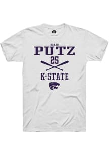 Rohan Putz  K-State Wildcats White Rally NIL Sport Icon Short Sleeve T Shirt
