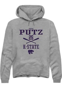 Rohan Putz  Rally K-State Wildcats Mens Graphite NIL Sport Icon Long Sleeve Hoodie