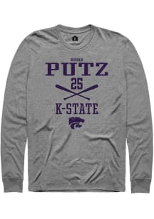 Rohan Putz  K-State Wildcats Graphite Rally NIL Sport Icon Long Sleeve T Shirt