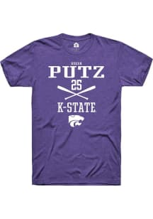 Rohan Putz  K-State Wildcats Purple Rally NIL Sport Icon Short Sleeve T Shirt
