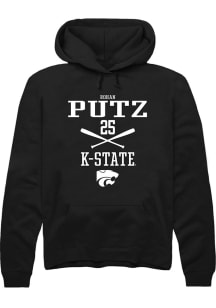 Rohan Putz  Rally K-State Wildcats Mens Black NIL Sport Icon Long Sleeve Hoodie