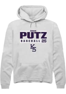Rohan Putz  Rally K-State Wildcats Mens White NIL Stacked Box Long Sleeve Hoodie