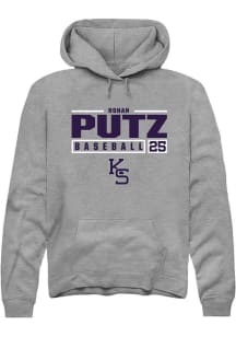 Rohan Putz  Rally K-State Wildcats Mens Graphite NIL Stacked Box Long Sleeve Hoodie