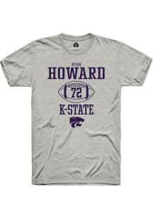Ryan Howard  K-State Wildcats Ash Rally NIL Sport Icon Short Sleeve T Shirt