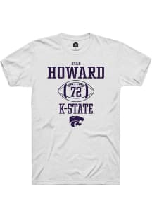 Ryan Howard  K-State Wildcats White Rally NIL Sport Icon Short Sleeve T Shirt