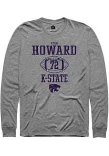 Ryan Howard  K-State Wildcats Graphite Rally NIL Sport Icon Long Sleeve T Shirt
