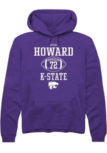 Ryan Howard  Rally K-State Wildcats Mens Purple NIL Sport Icon Long Sleeve Hoodie