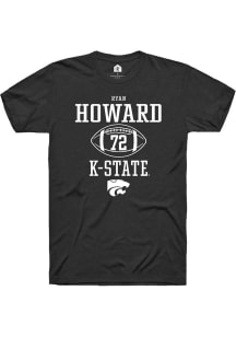Ryan Howard  K-State Wildcats Black Rally NIL Sport Icon Short Sleeve T Shirt