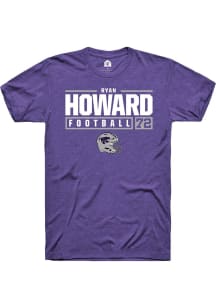 Ryan Howard  K-State Wildcats Purple Rally NIL Stacked Box Short Sleeve T Shirt